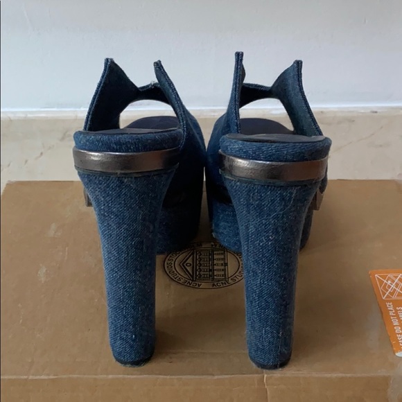 ACNE | Denim Platform Heels - Picture 3 of 8